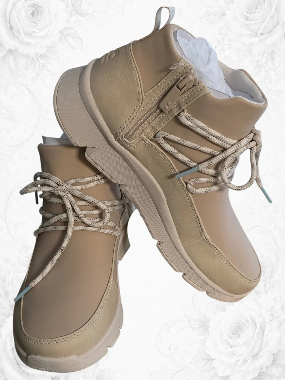 Wide Ryka Charisma RykäRepel Wide Waterproof Sneakers NWB 6.5W Latte